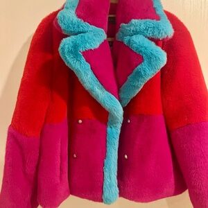 Vibrant Pink and Red JAYLEY FAUX FUR!